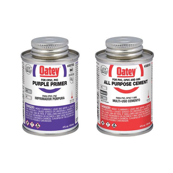 Oatey 4 Oz. AllPurpose ABS, PVC And CPVC Clear Pipe Cement And Purple